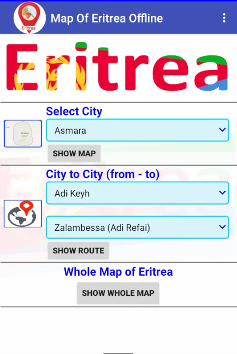 Map Of Eritrea Offline | Indus Appstore | Screenshot