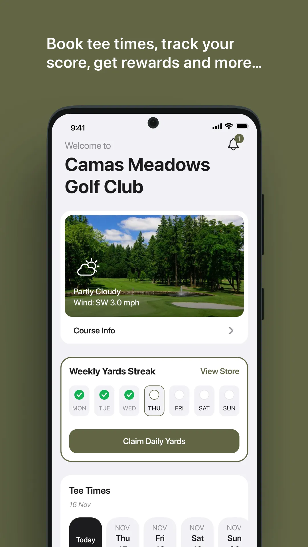 Camas Meadows Golf Club | Indus Appstore | Screenshot