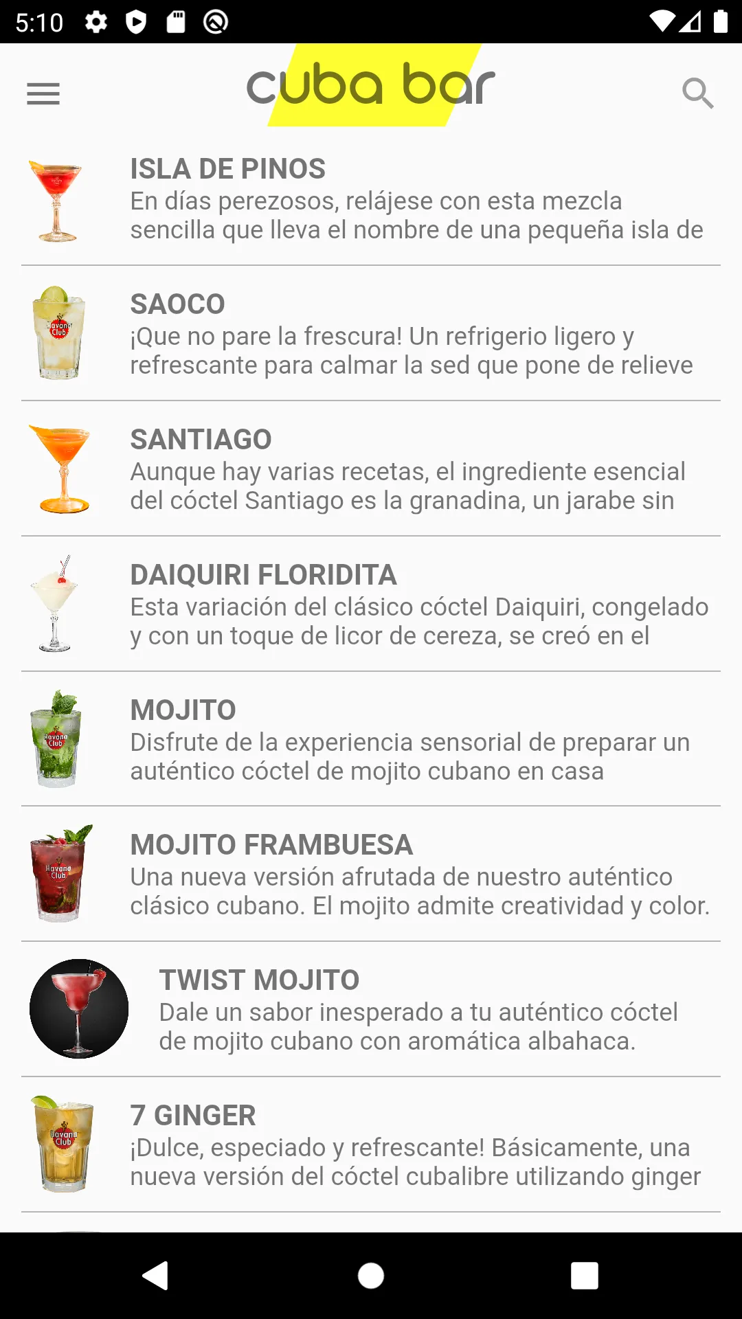 Cuba Bar | Indus Appstore | Screenshot