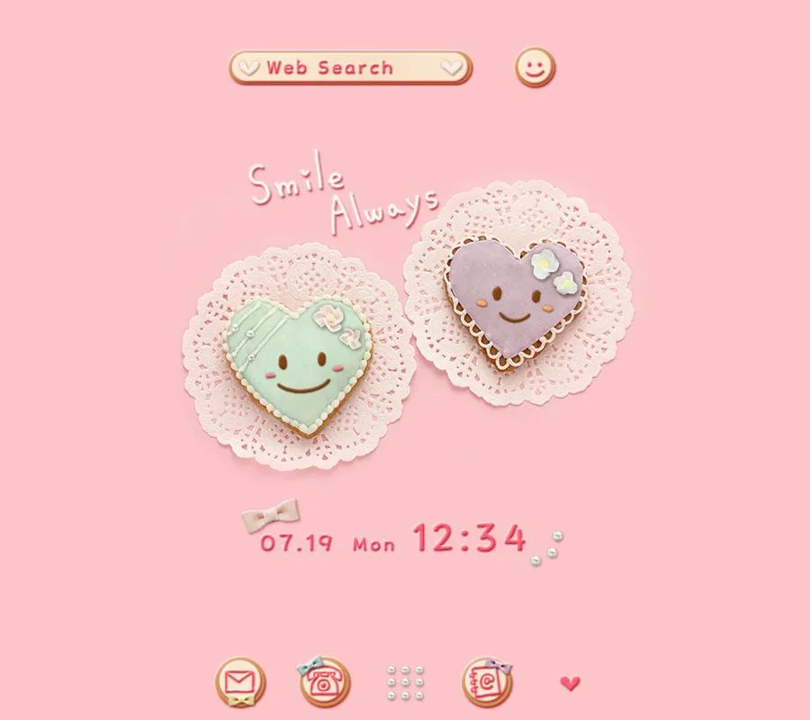 Cute Theme-Heart Cookies- | Indus Appstore | Screenshot