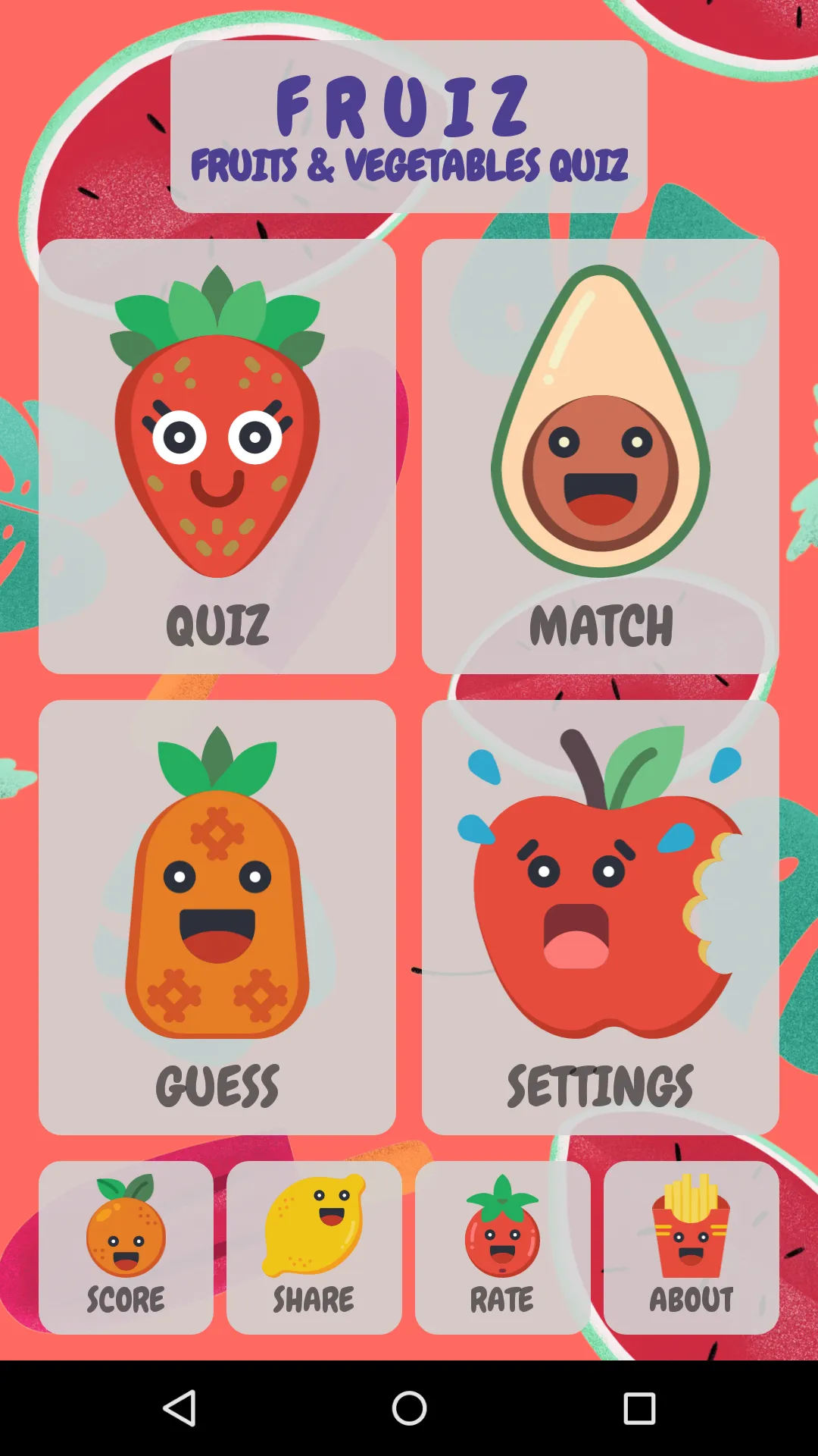 Fruit & Vegetable Quiz - Fruiz | Indus Appstore | Screenshot