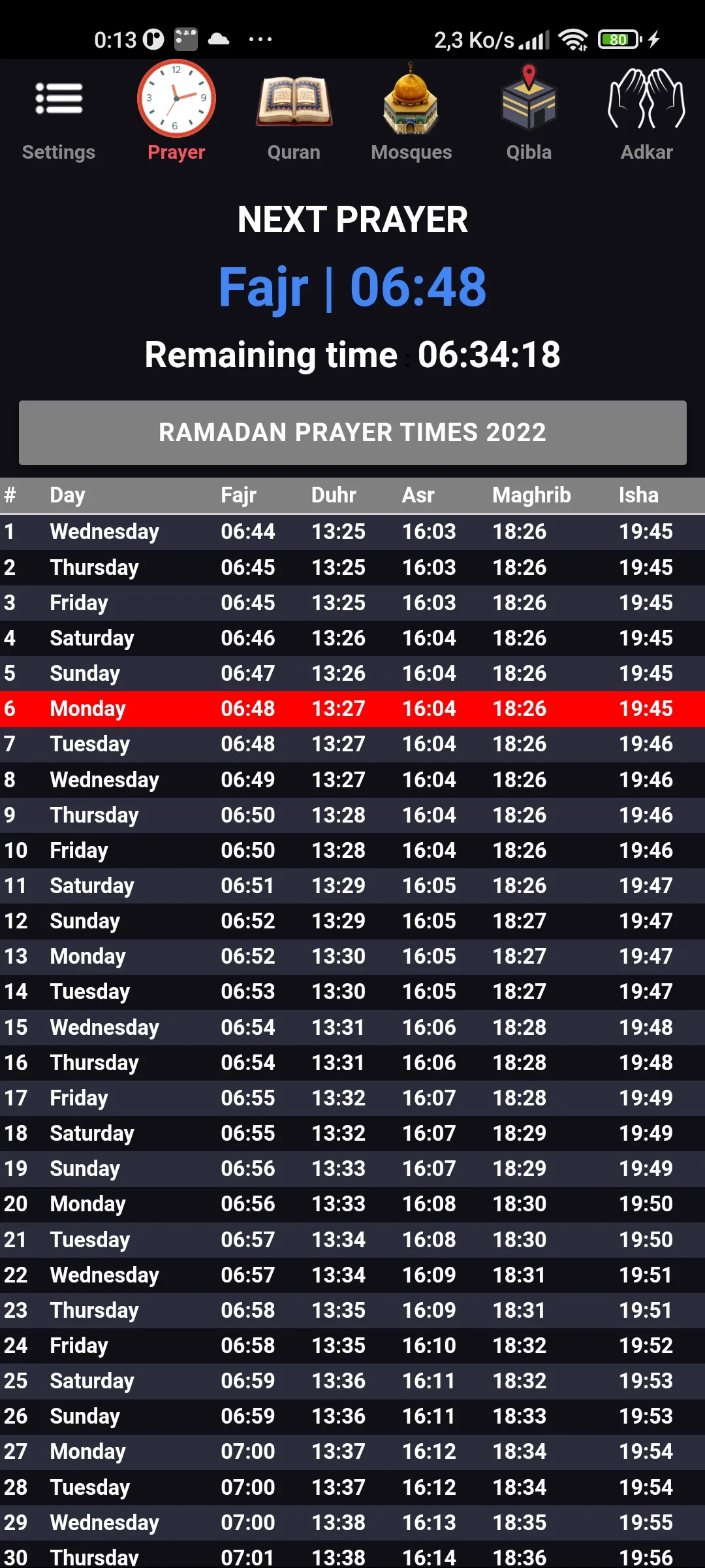 Ramadan 2022 : prayer times | Indus Appstore | Screenshot