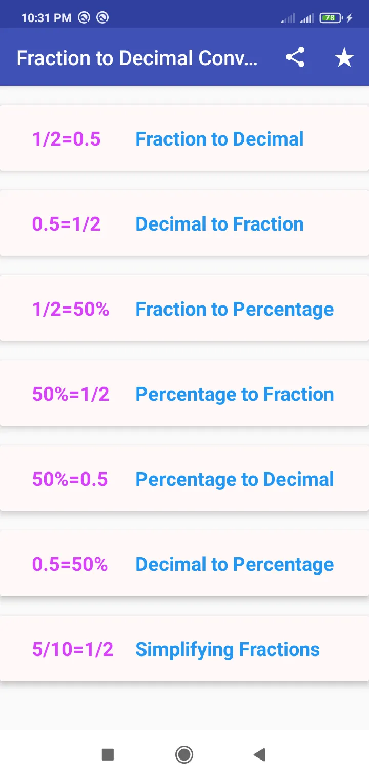 Fraction to Decimal Converter | Indus Appstore | Screenshot