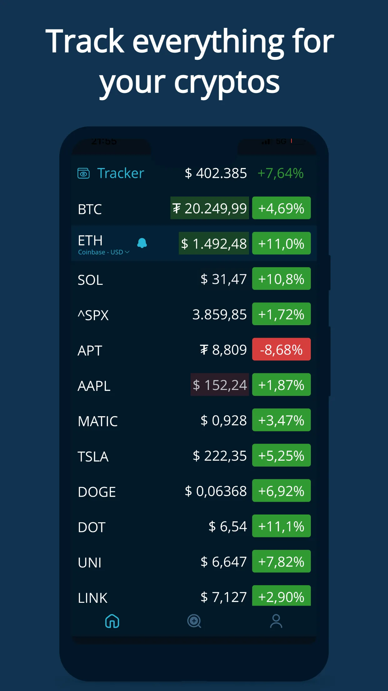 HODL Real-Time Crypto Tracker | Indus Appstore | Screenshot