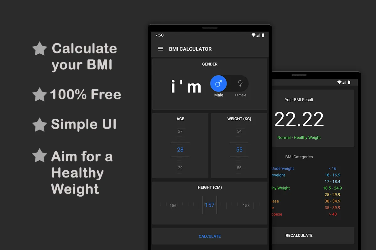 BMI calculator with age | Indus Appstore | Screenshot