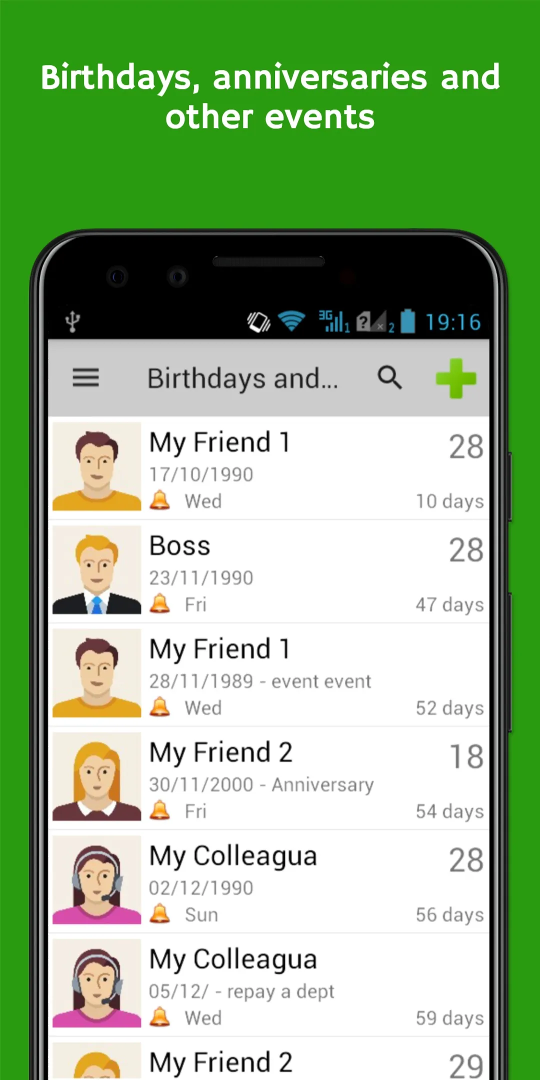 Birthdays & Events Reminder | Indus Appstore | Screenshot