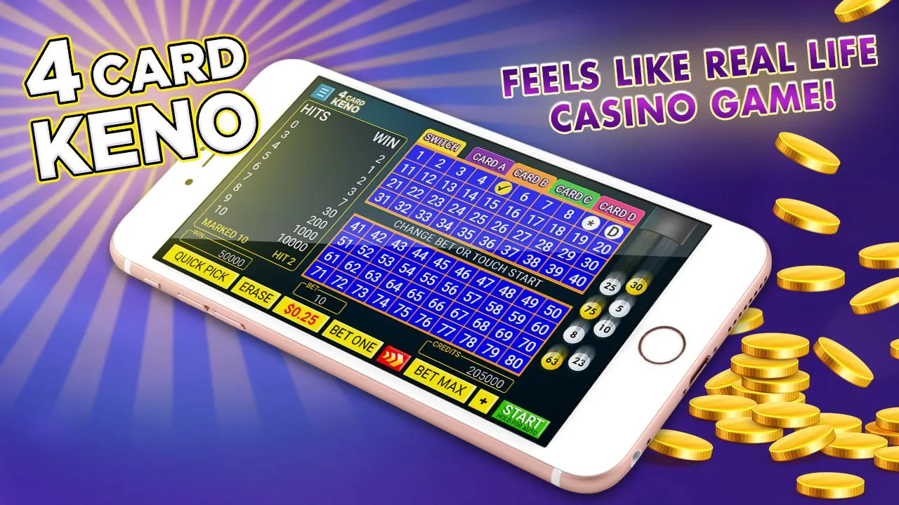 Four Card Keno - 4 Ways to Win | Indus Appstore | Screenshot