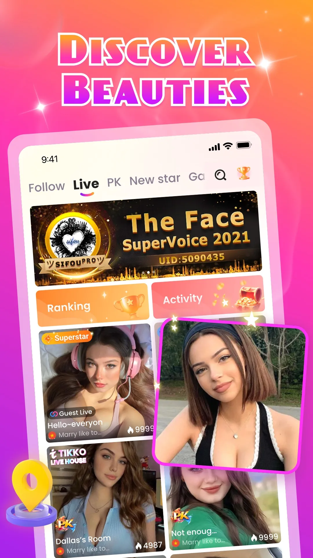 Tikko-Live Stream, Video Chat | Indus Appstore | Screenshot