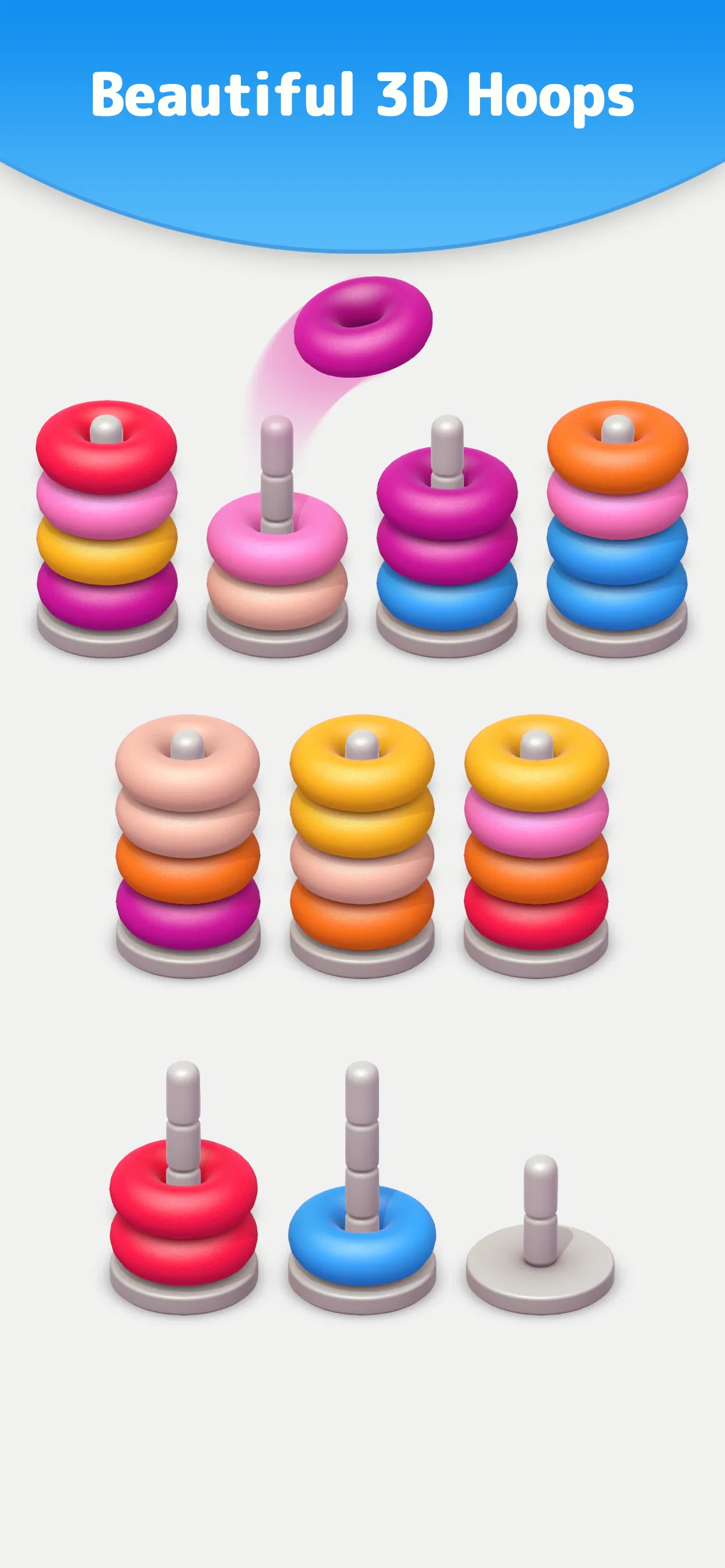 Color Sort 3D — Hoop Stack | Indus Appstore | Screenshot