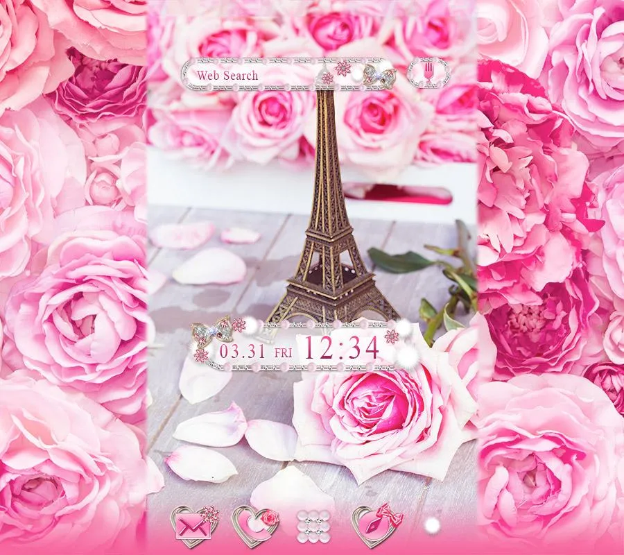 Roses & Paris Theme +HOME | Indus Appstore | Screenshot