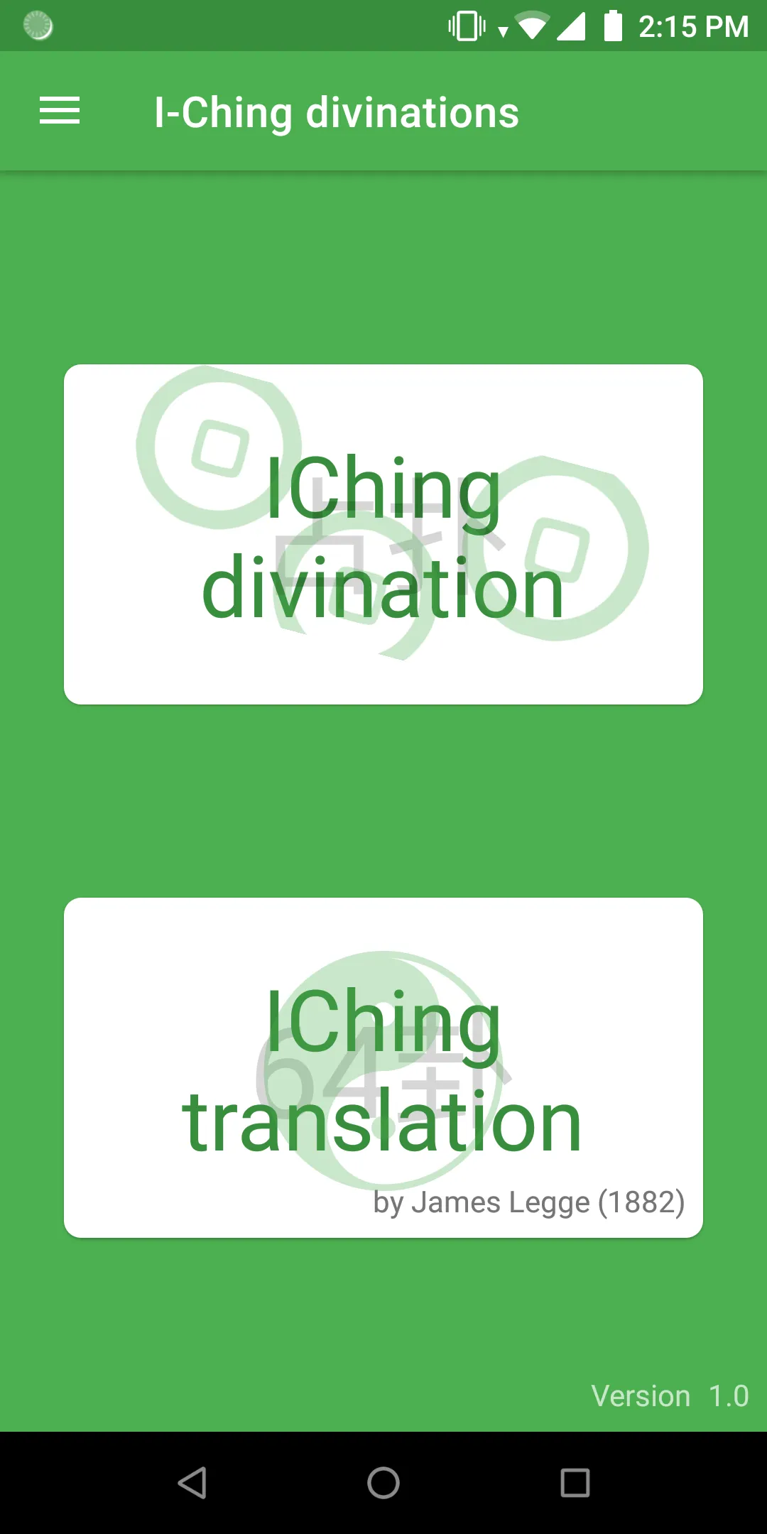 IChing 64 divinations | Indus Appstore | Screenshot