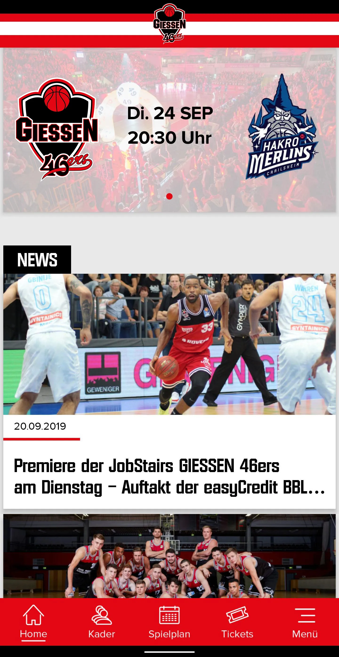 GIESSEN 46ers | Indus Appstore | Screenshot