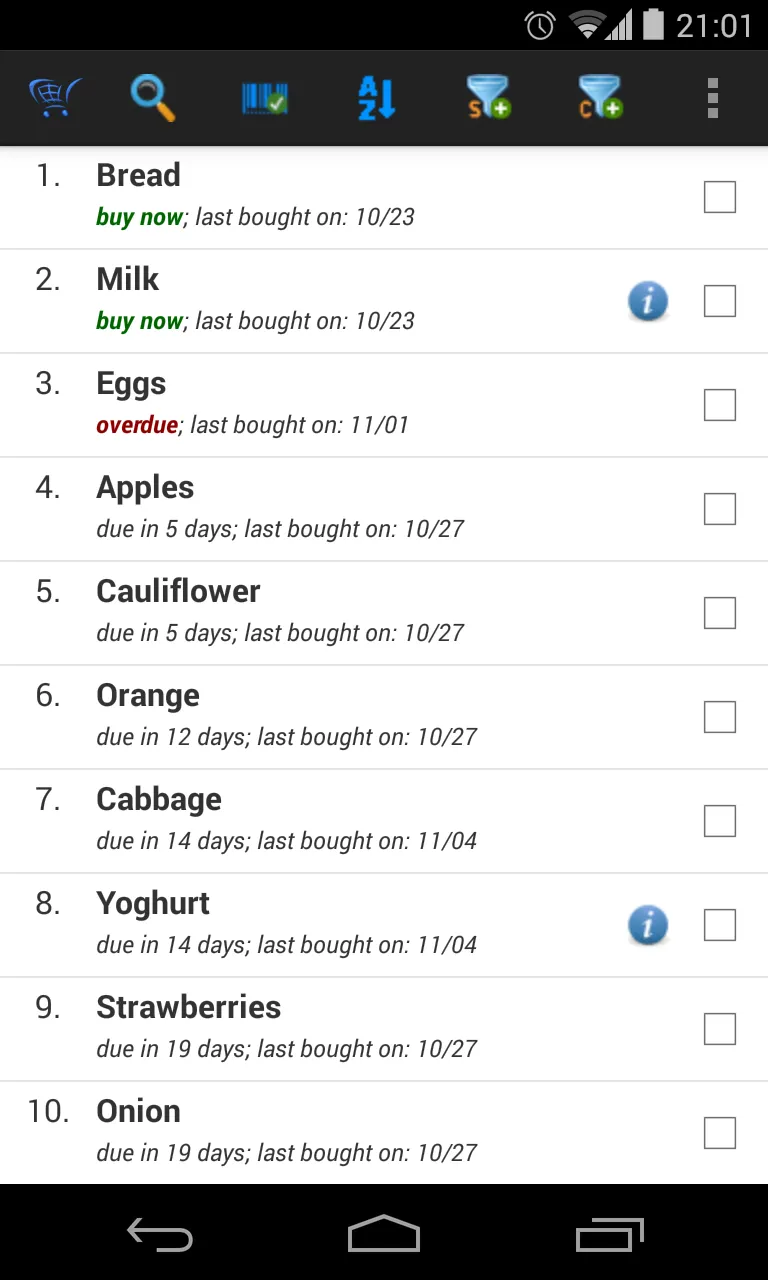 Shopping List - My iList | Indus Appstore | Screenshot