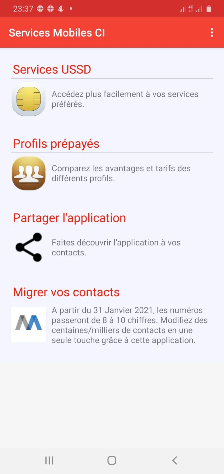 Services Mobiles Côte d'Ivoire | Indus Appstore | Screenshot