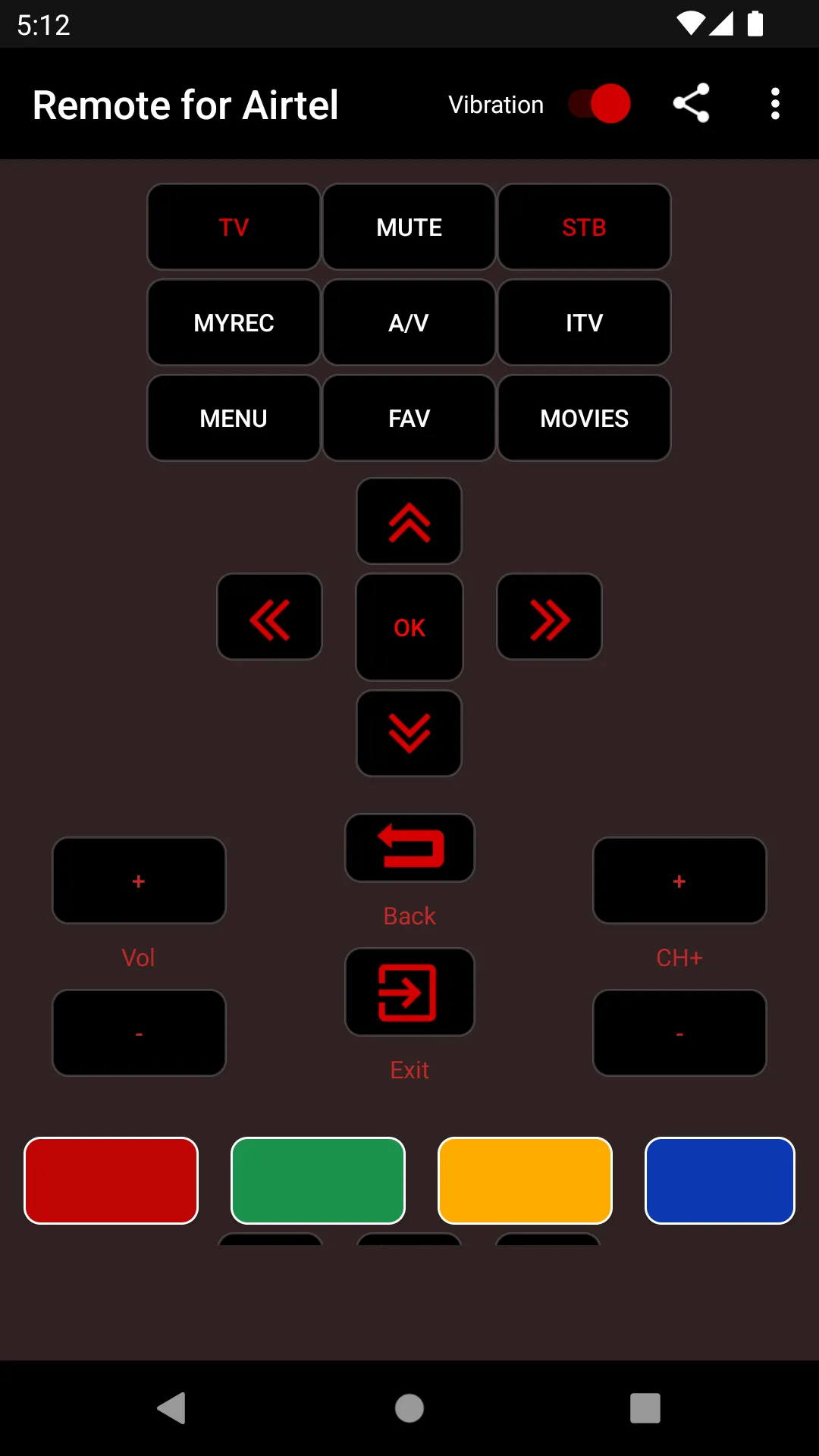 Remote for Airtel Setup Box | Indus Appstore | Screenshot