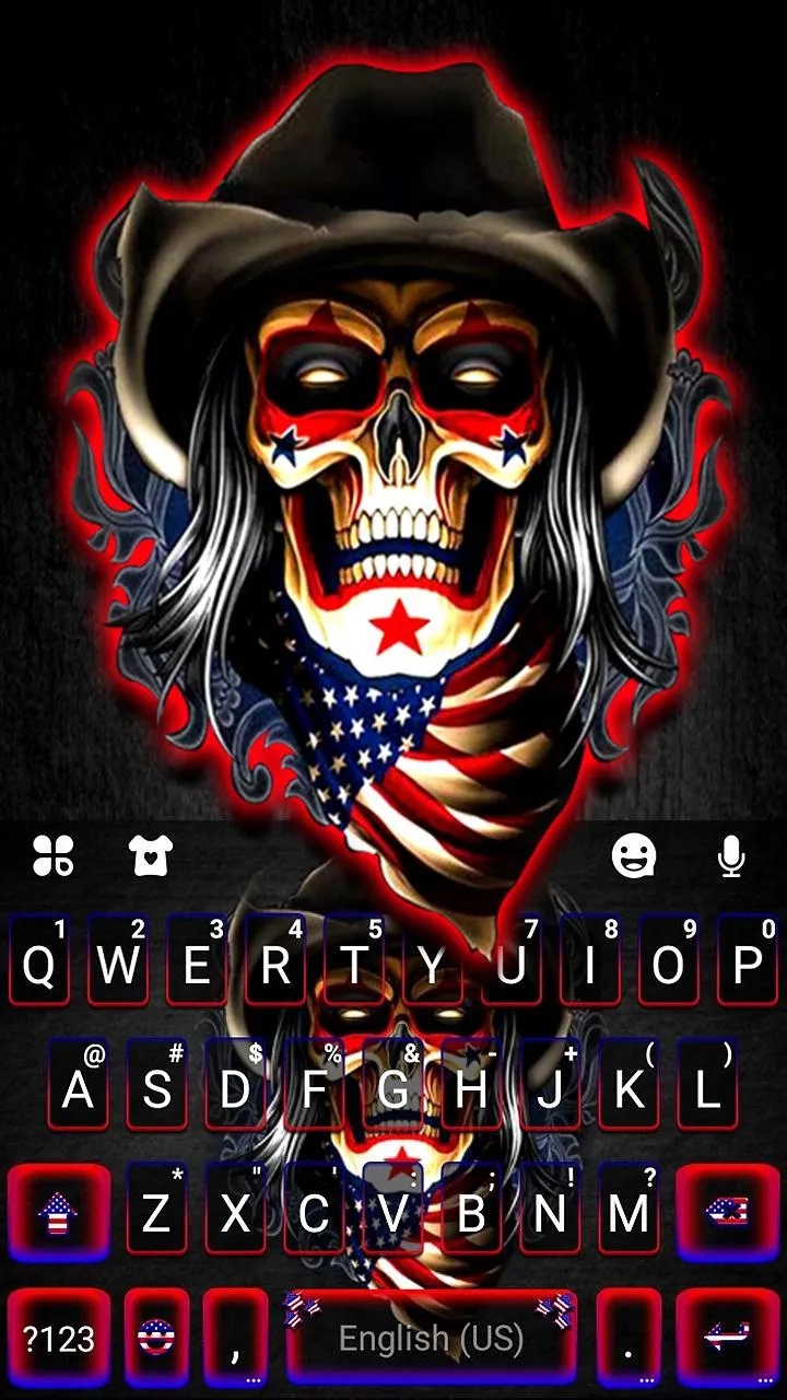 American Skull Keyboard Theme | Indus Appstore | Screenshot