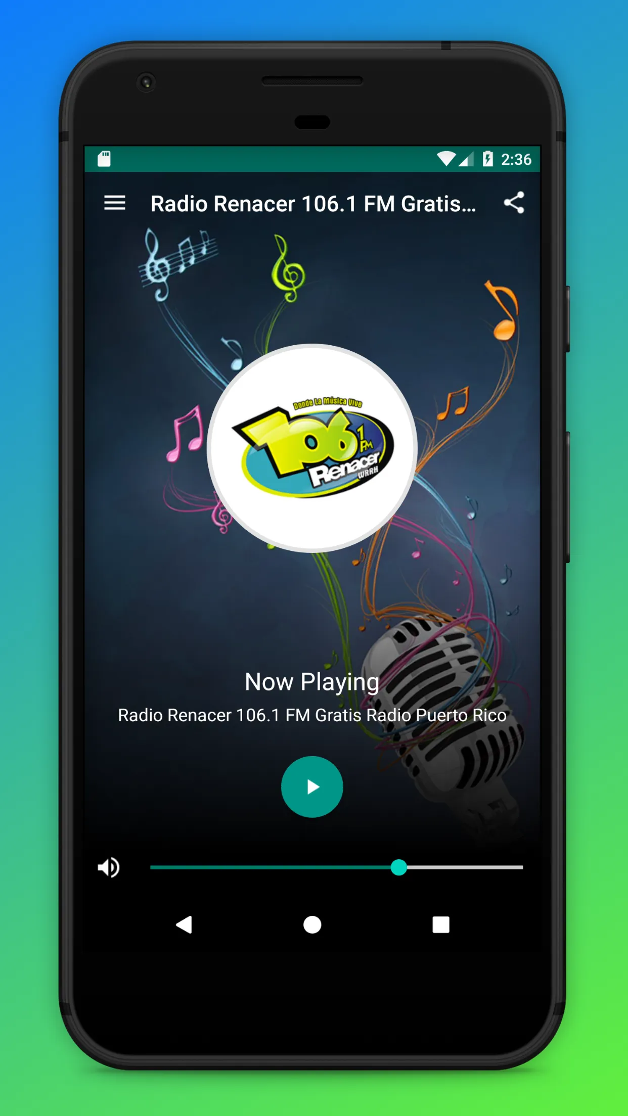 Radio Renacer 106.1 FM Online | Indus Appstore | Screenshot