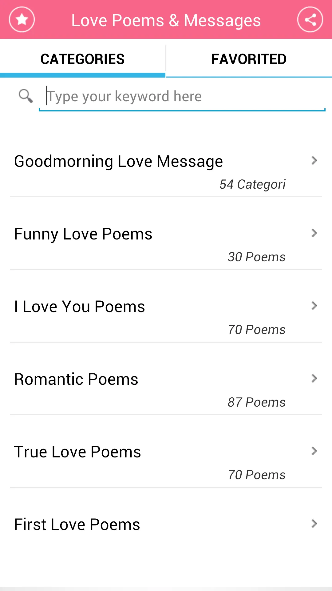 Love Poems And Messages | Indus Appstore | Screenshot