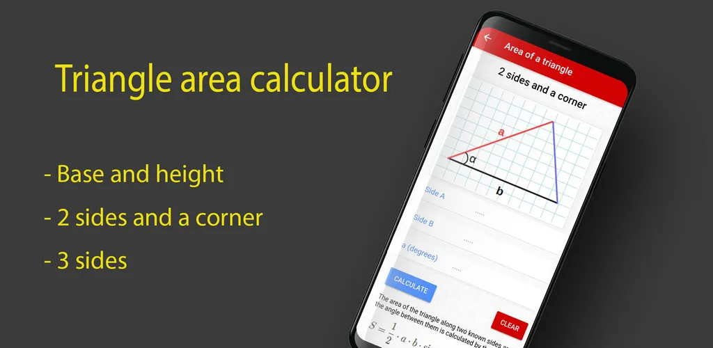 Triangle Area Calculator | Indus Appstore | Screenshot