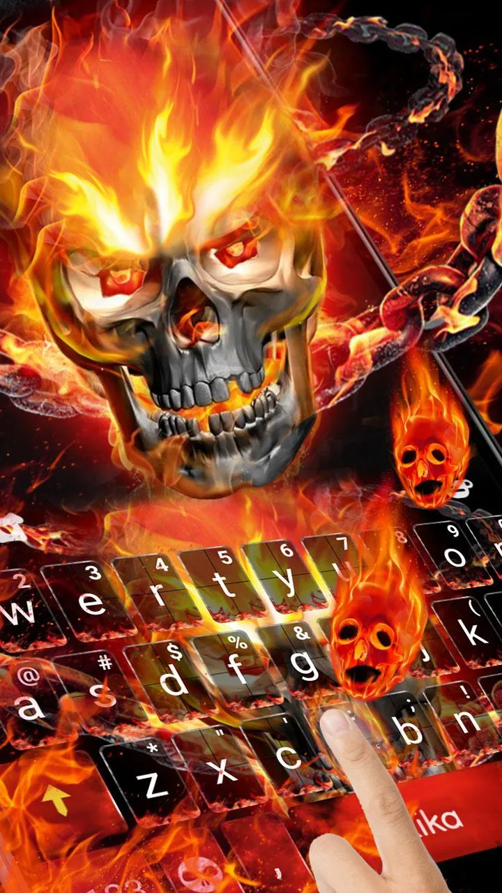 Fire Skull Theme | Indus Appstore | Screenshot