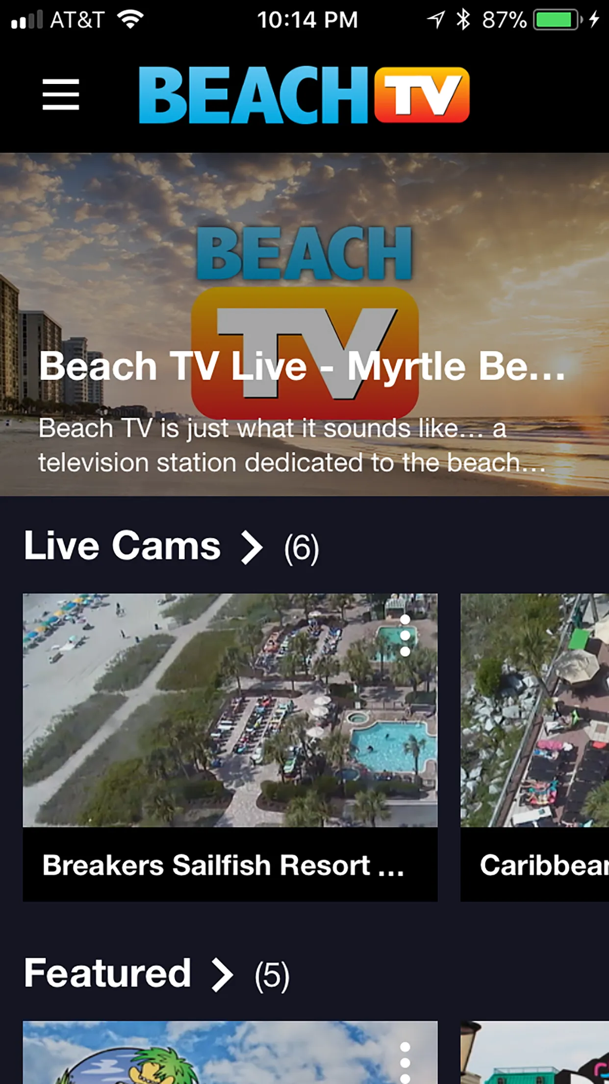 Beach TV - Myrtle Beach | Indus Appstore | Screenshot