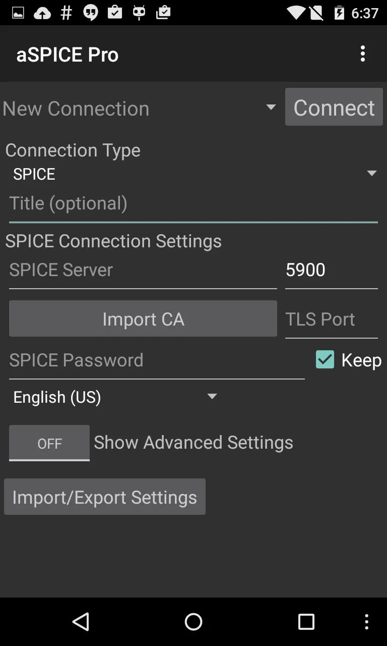 aSPICE: Secure SPICE Client | Indus Appstore | Screenshot