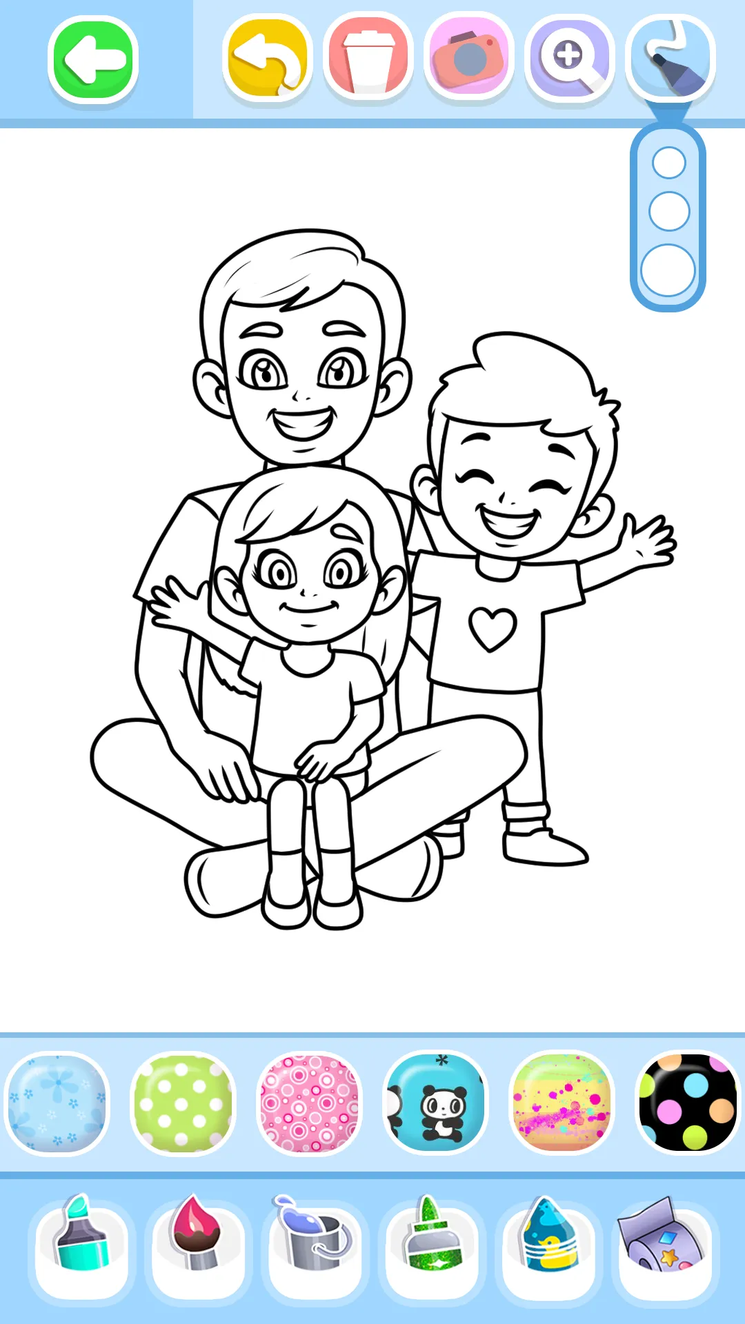 Family Love Coloring Book | Indus Appstore | Screenshot