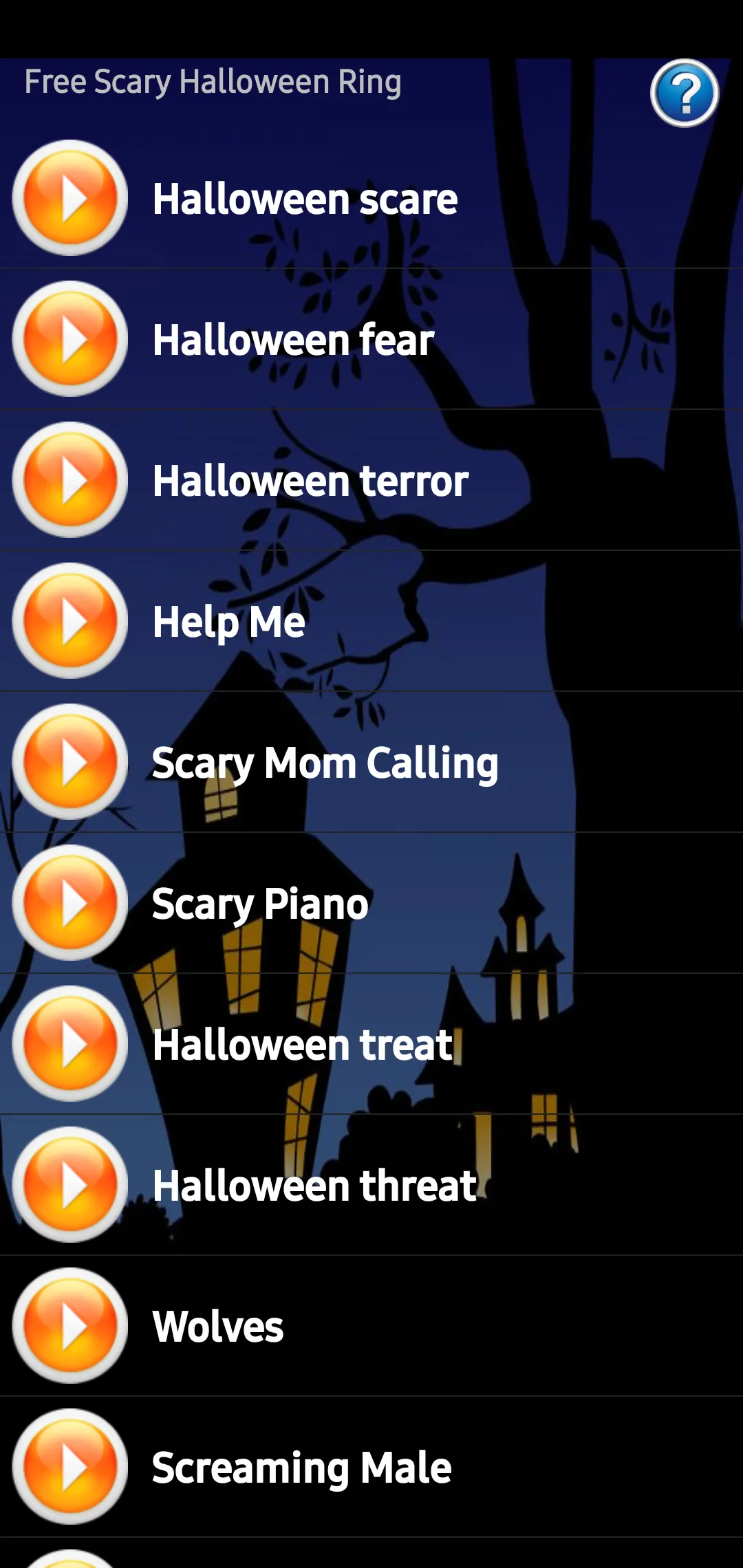 Scary Halloween Ringtones | Indus Appstore | Screenshot