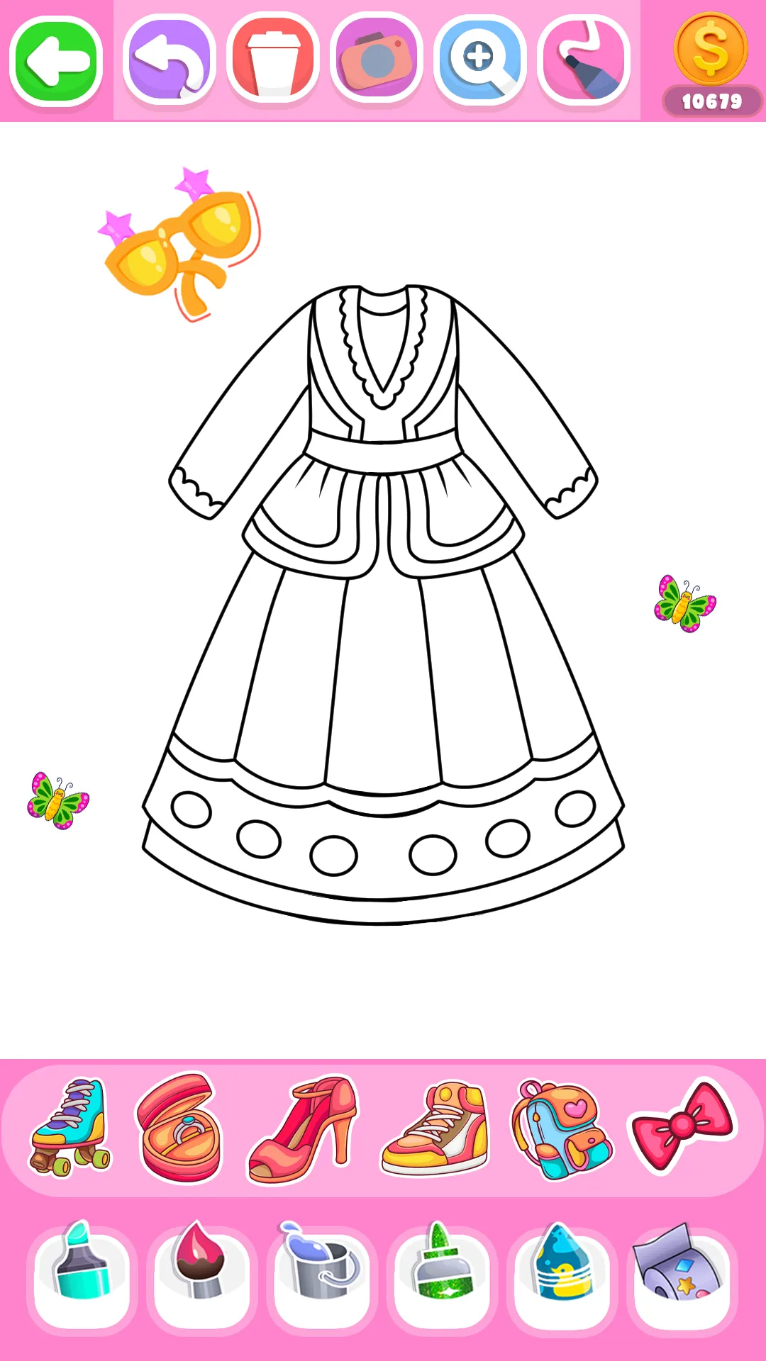 Dress Coloring Game Glitter | Indus Appstore | Screenshot