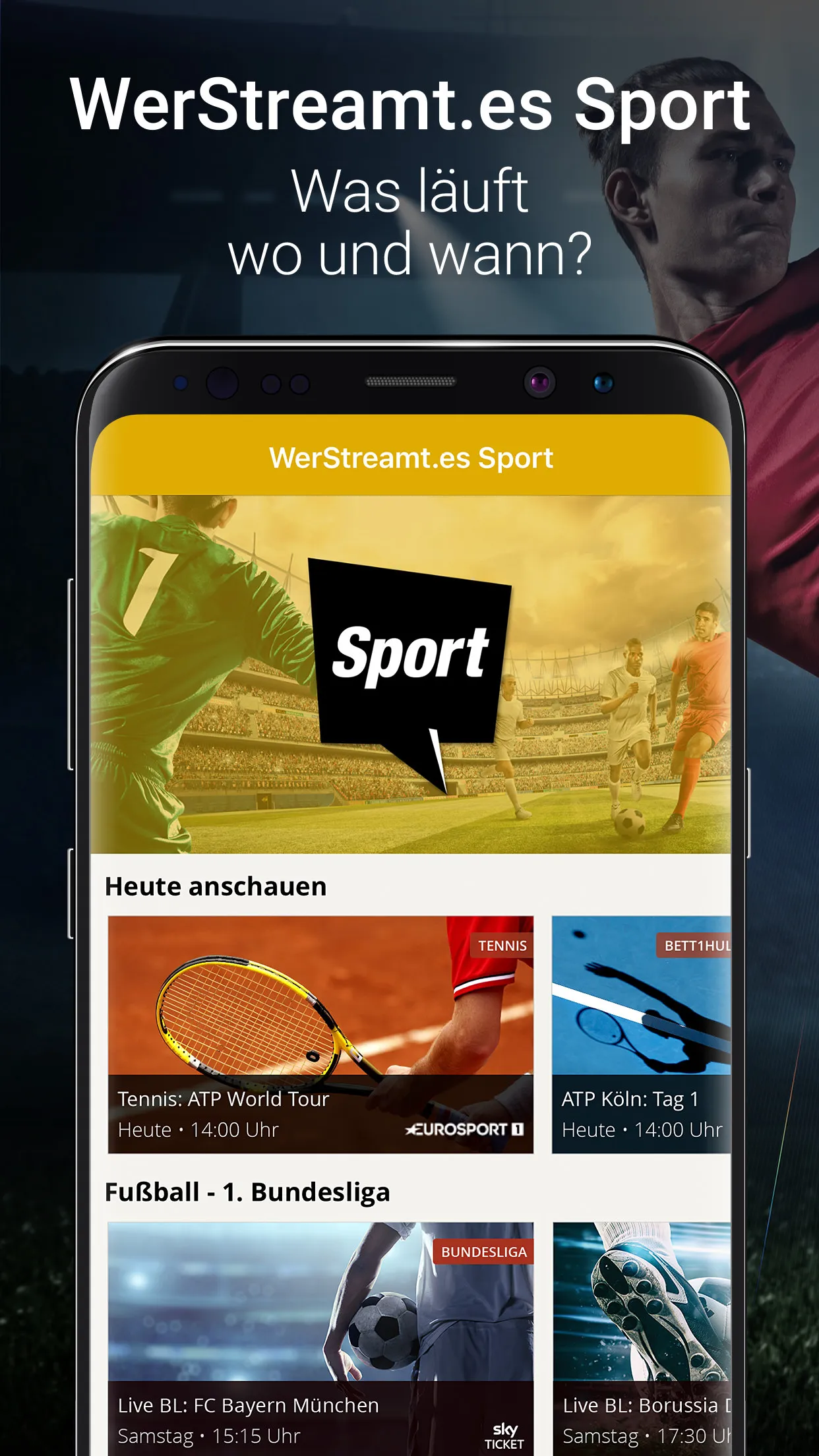 WerStreamt.es? Sport | Indus Appstore | Screenshot