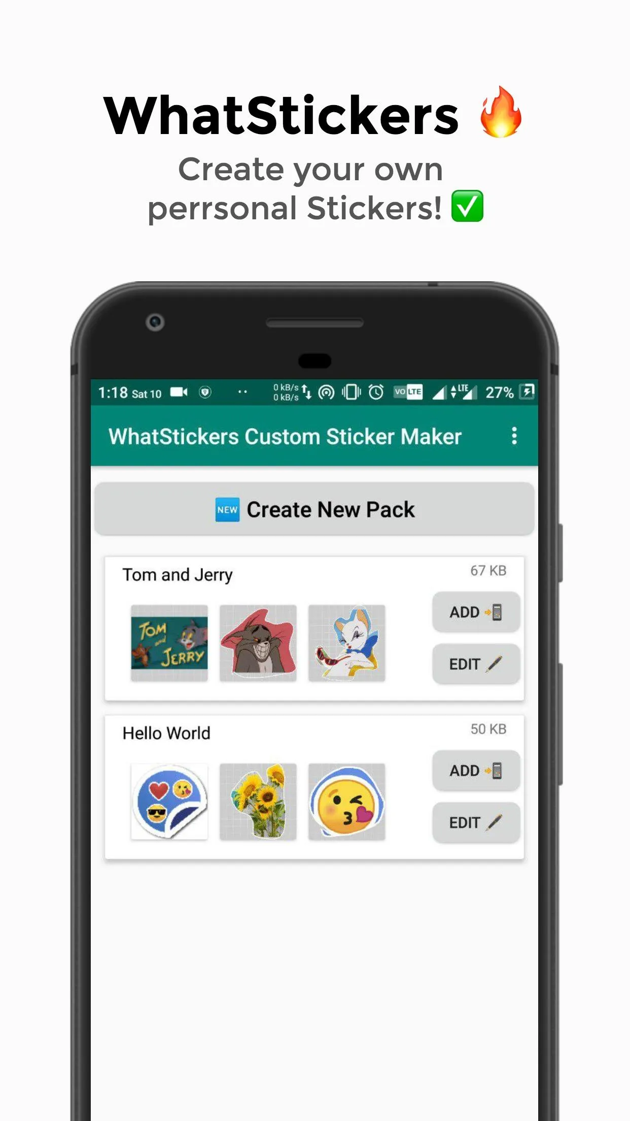 WhatStickers.in | Custom Perso | Indus Appstore | Screenshot