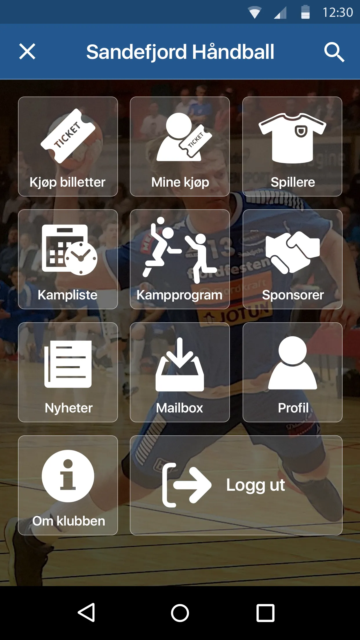 Sandefjord Håndball | Indus Appstore | Screenshot