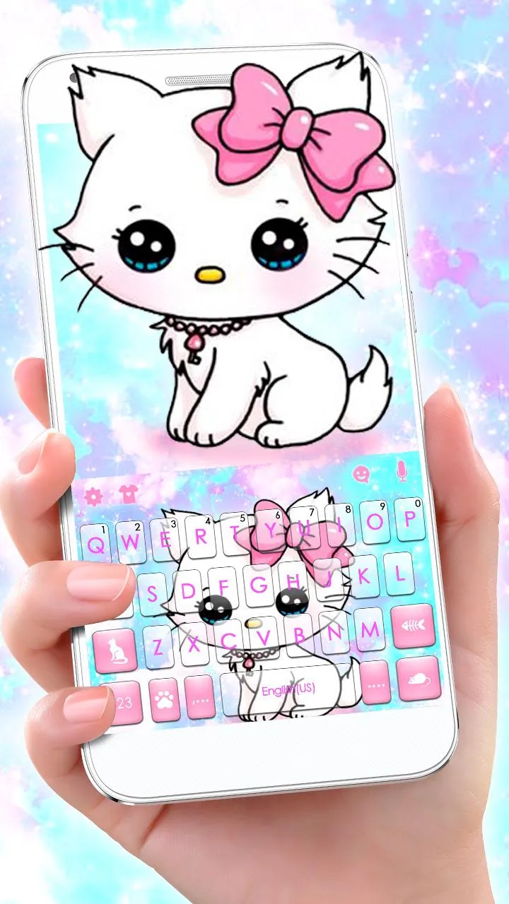 Shy Kitten Keyboard Theme | Indus Appstore | Screenshot