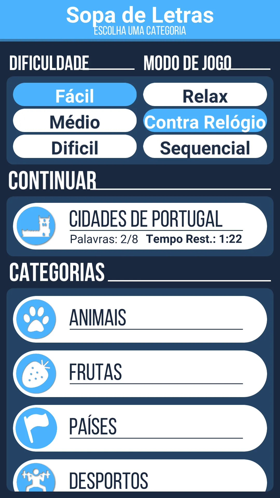 Sopa de Letras em português | Indus Appstore | Screenshot