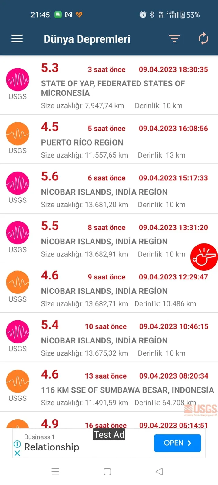 Depremci-Deprem Bilgi Sistemi | Indus Appstore | Screenshot