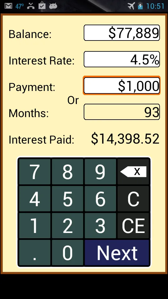 Payoff Calculator | Indus Appstore | Screenshot