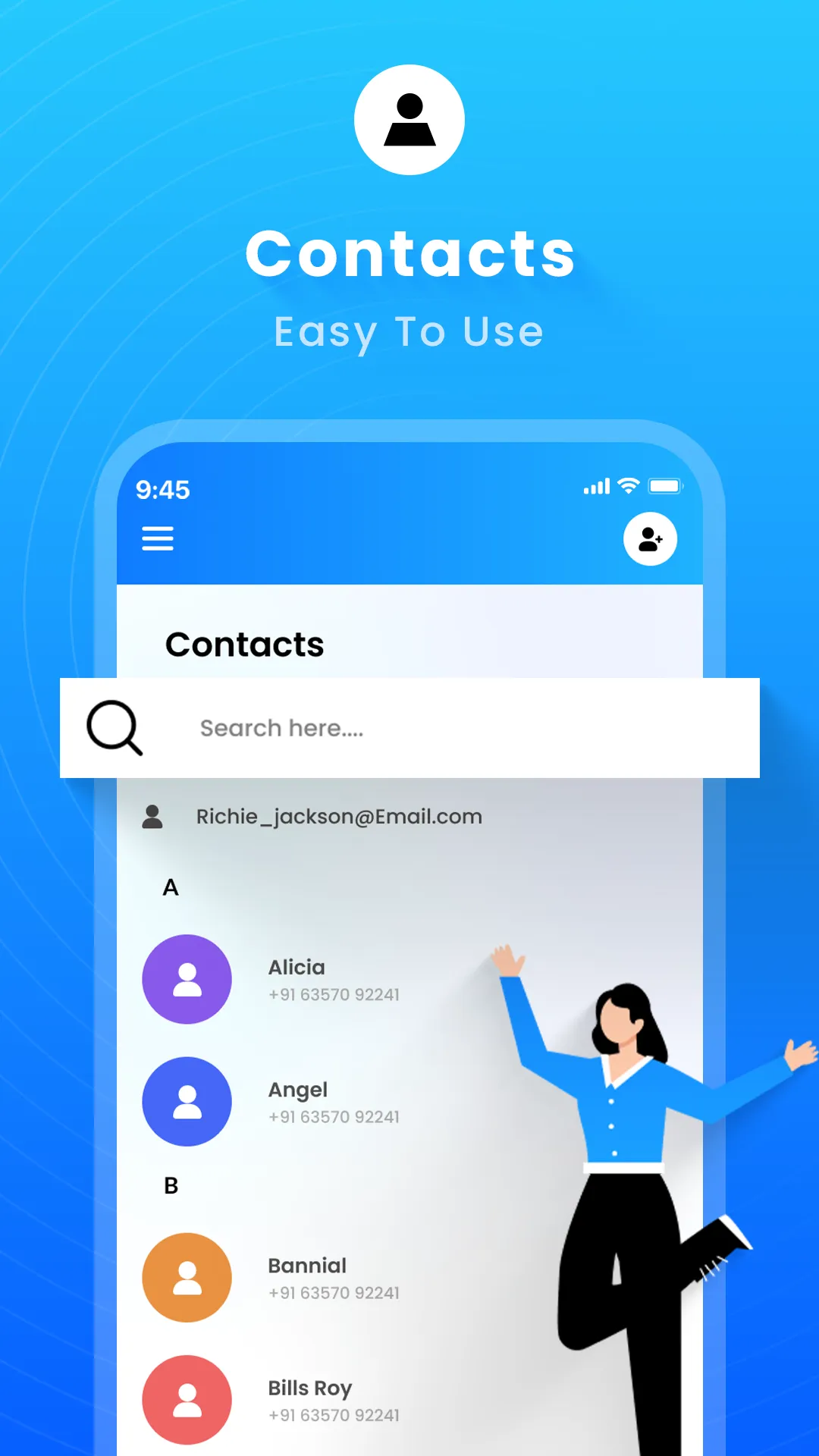 Contacts | Indus Appstore | Screenshot