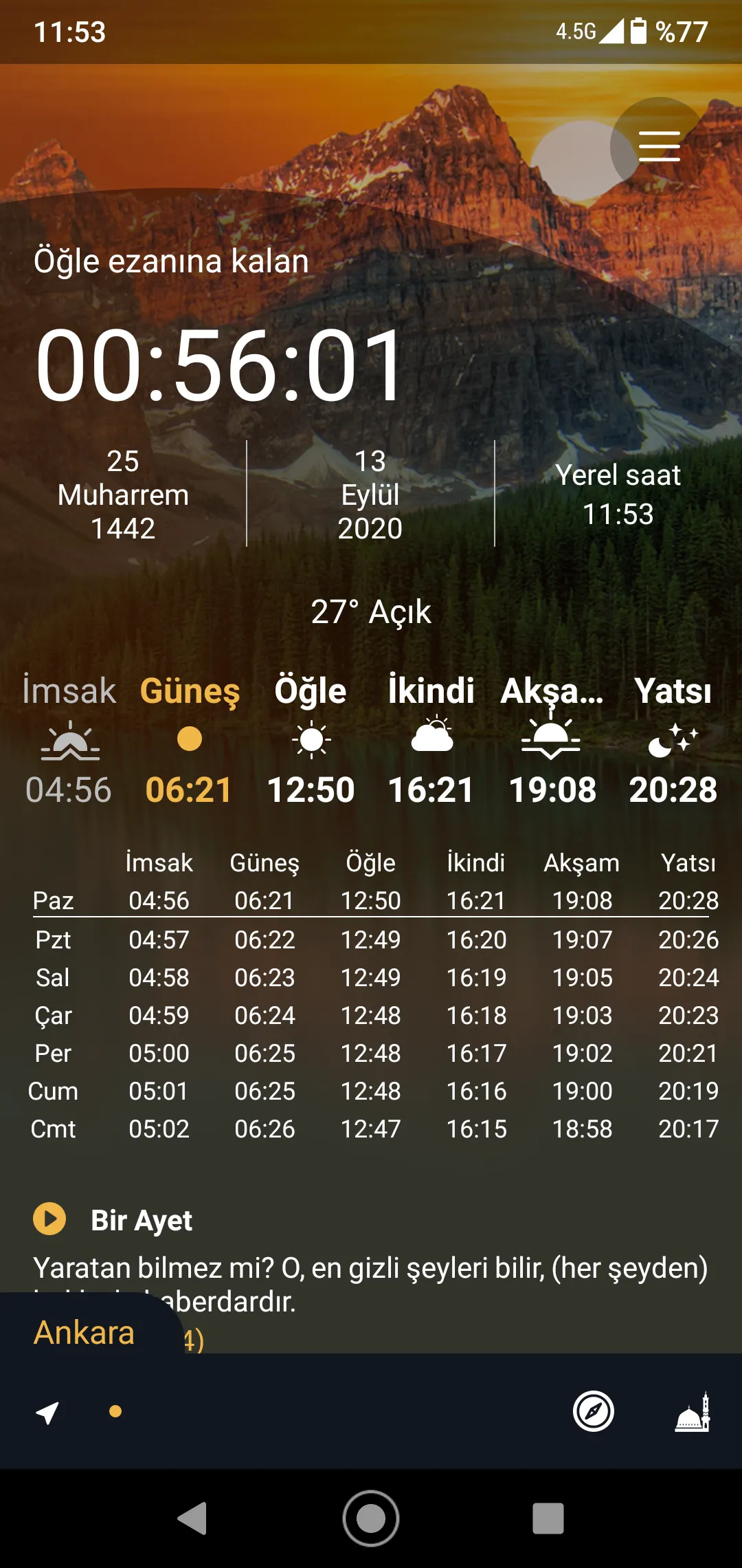 Diyanet Namaz Vaktim | Indus Appstore | Screenshot