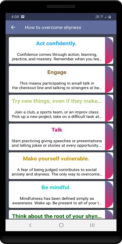 How to overcome shyness | Indus Appstore | Screenshot