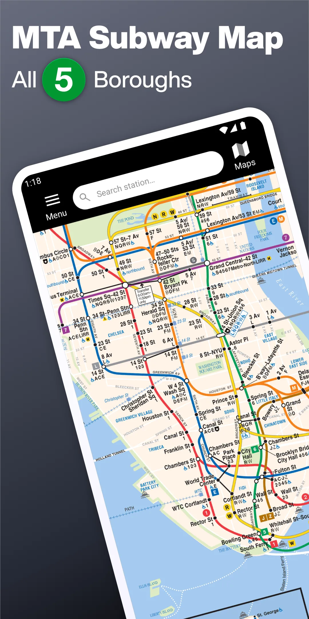 New York Subway – MTA Map NYC | Indus Appstore | Screenshot