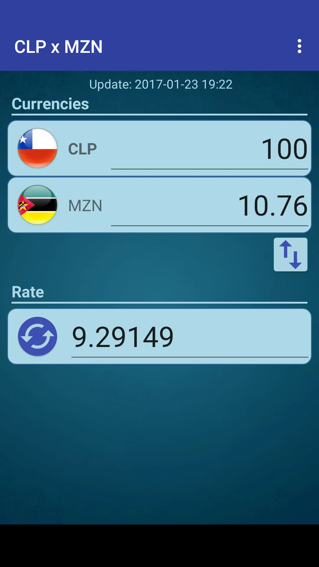 CHL Peso x Mozambique Metical | Indus Appstore | Screenshot