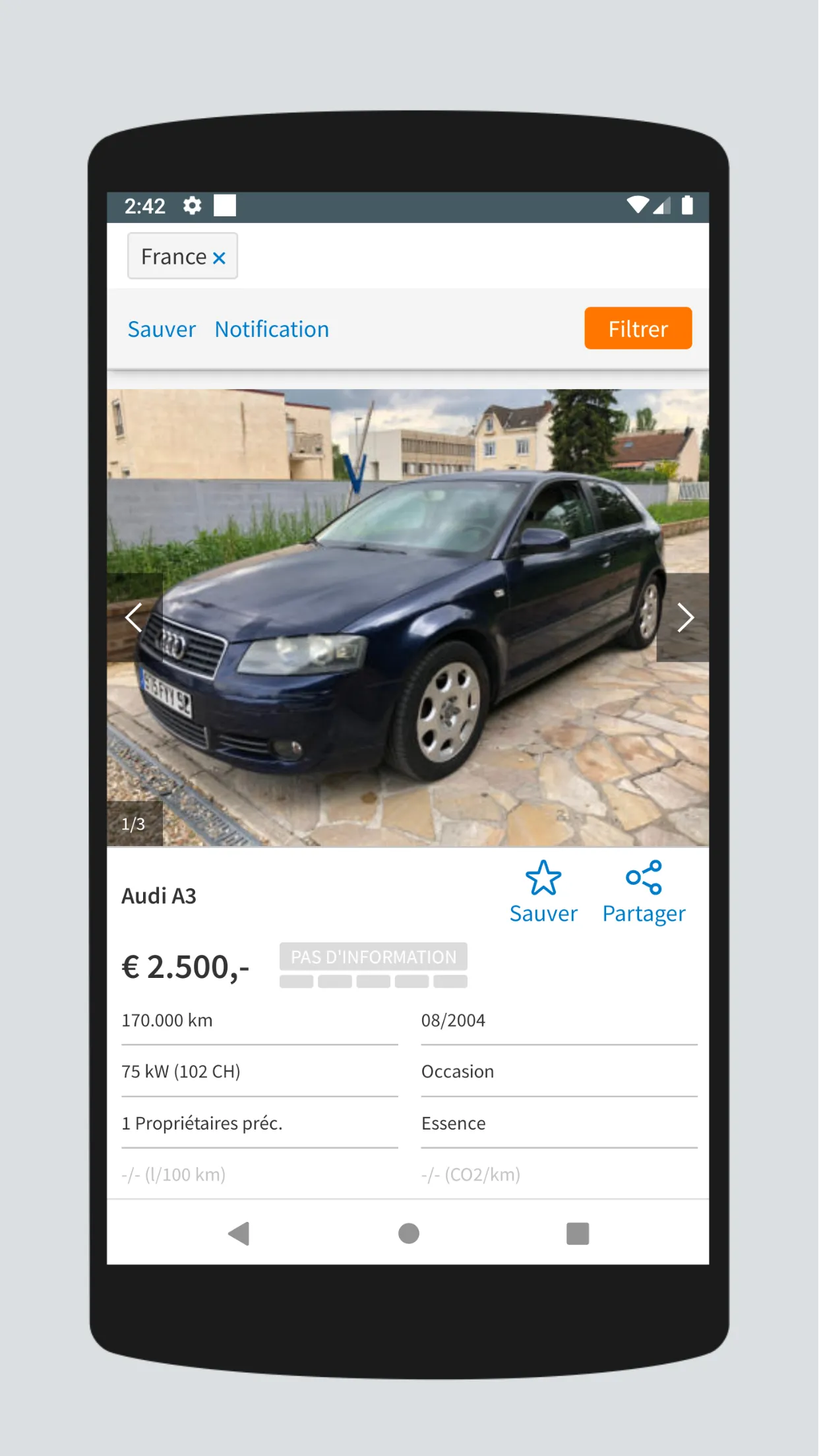 Voiture d Occasion France | Indus Appstore | Screenshot