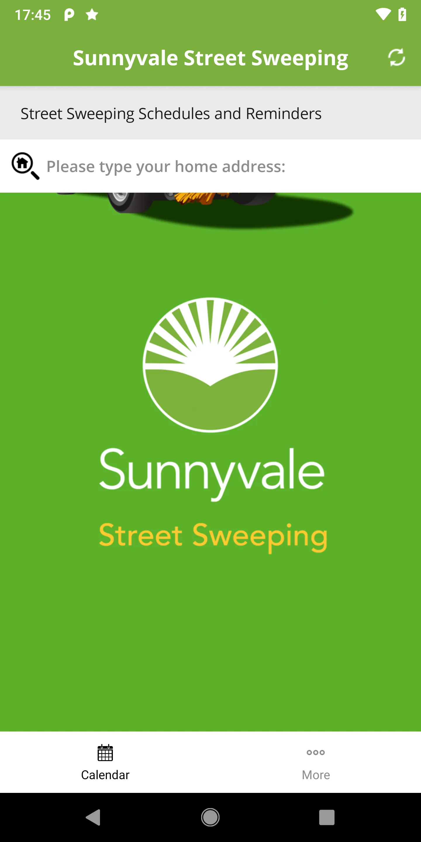 Sunnyvale Street Sweeping | Indus Appstore | Screenshot