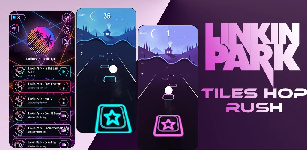 Linkin Park Tiles Rush -  Hop | Indus Appstore | Screenshot