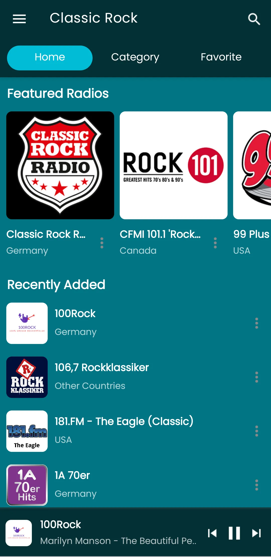 Classic rock radios | Indus Appstore | Screenshot