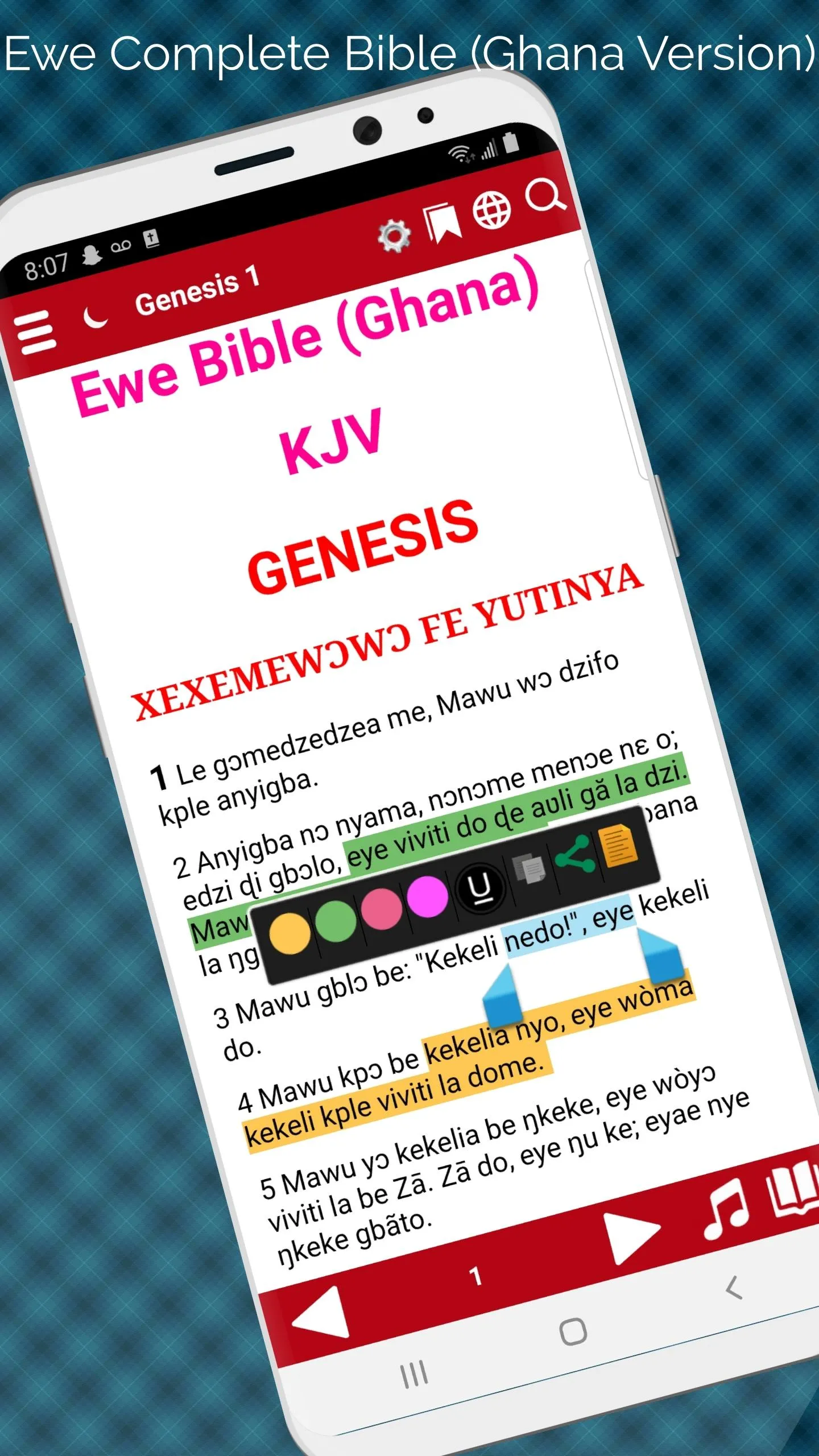 Ewe Bible: (Ghana) & Audio | Indus Appstore | Screenshot