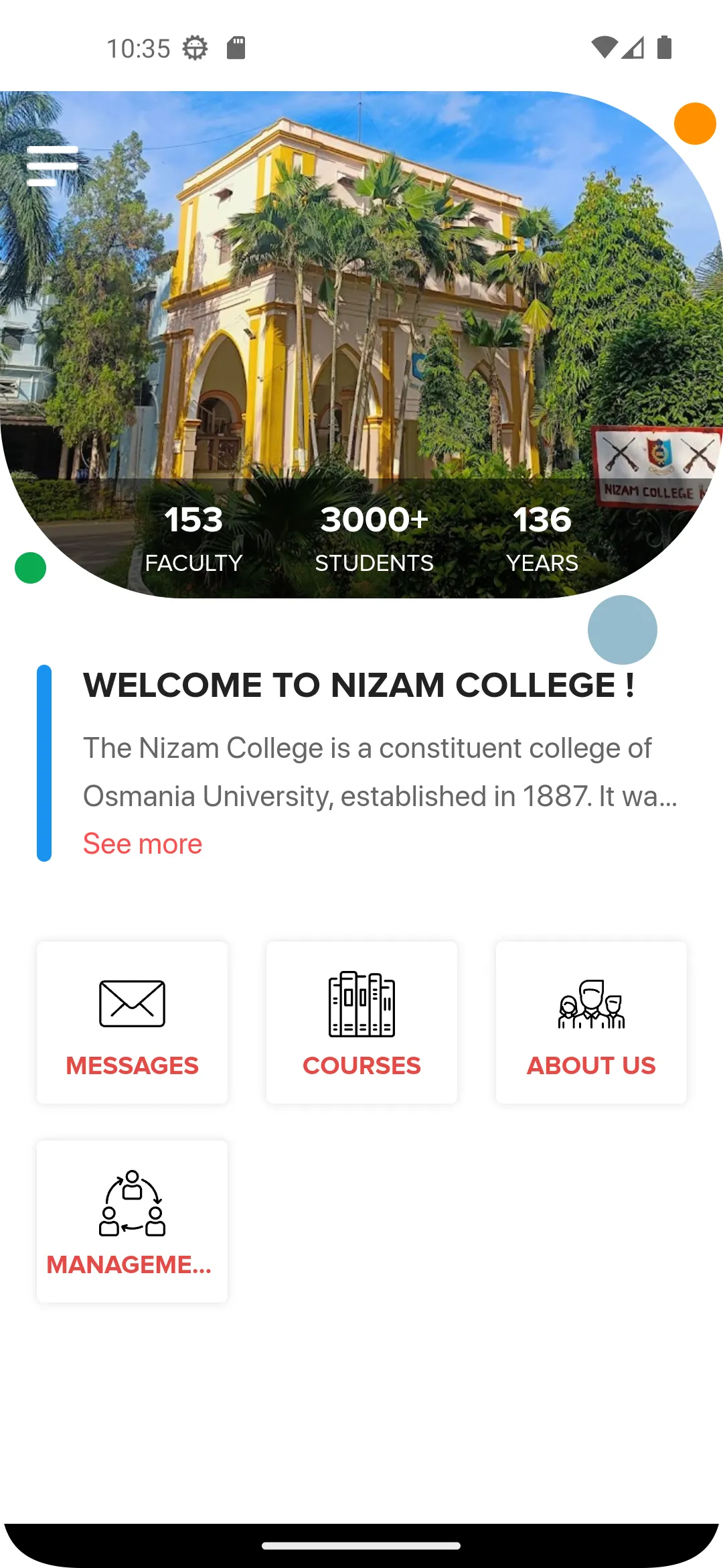 Nizam College | Indus Appstore | Screenshot