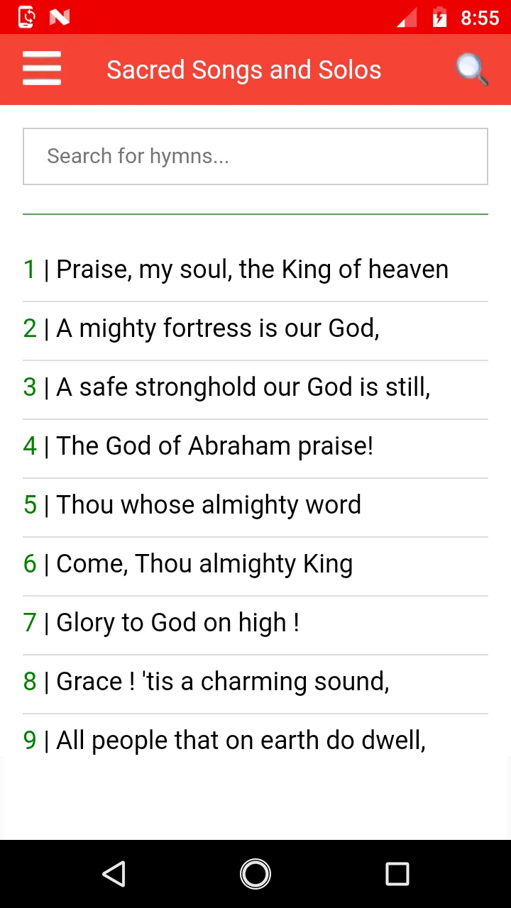 Sacred Songs and Solos (audio) | Indus Appstore | Screenshot