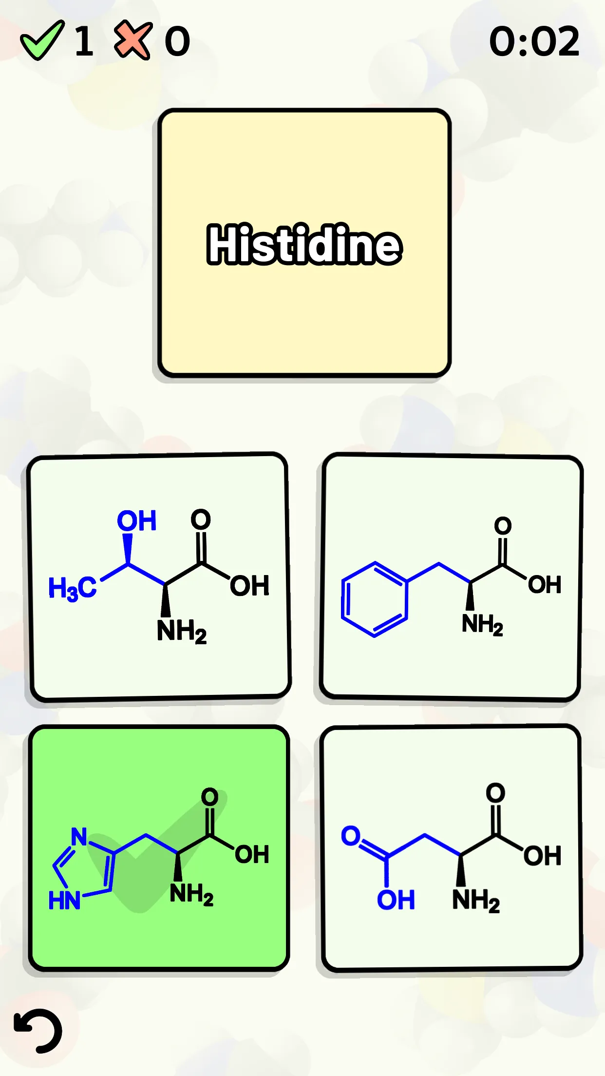 Amino Acid Quiz | Indus Appstore | Screenshot