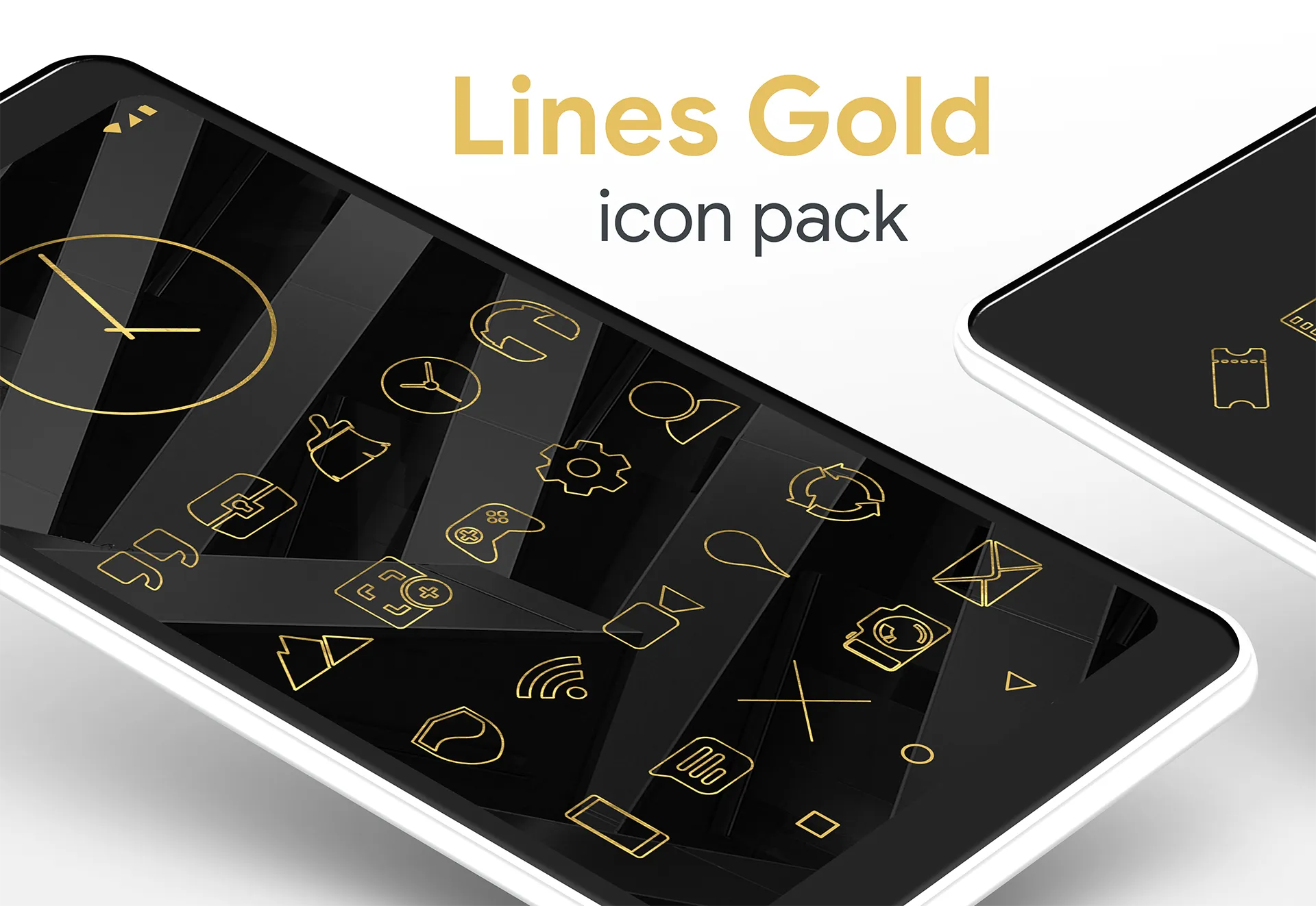 Lines Gold - Icon Pack | Indus Appstore | Screenshot